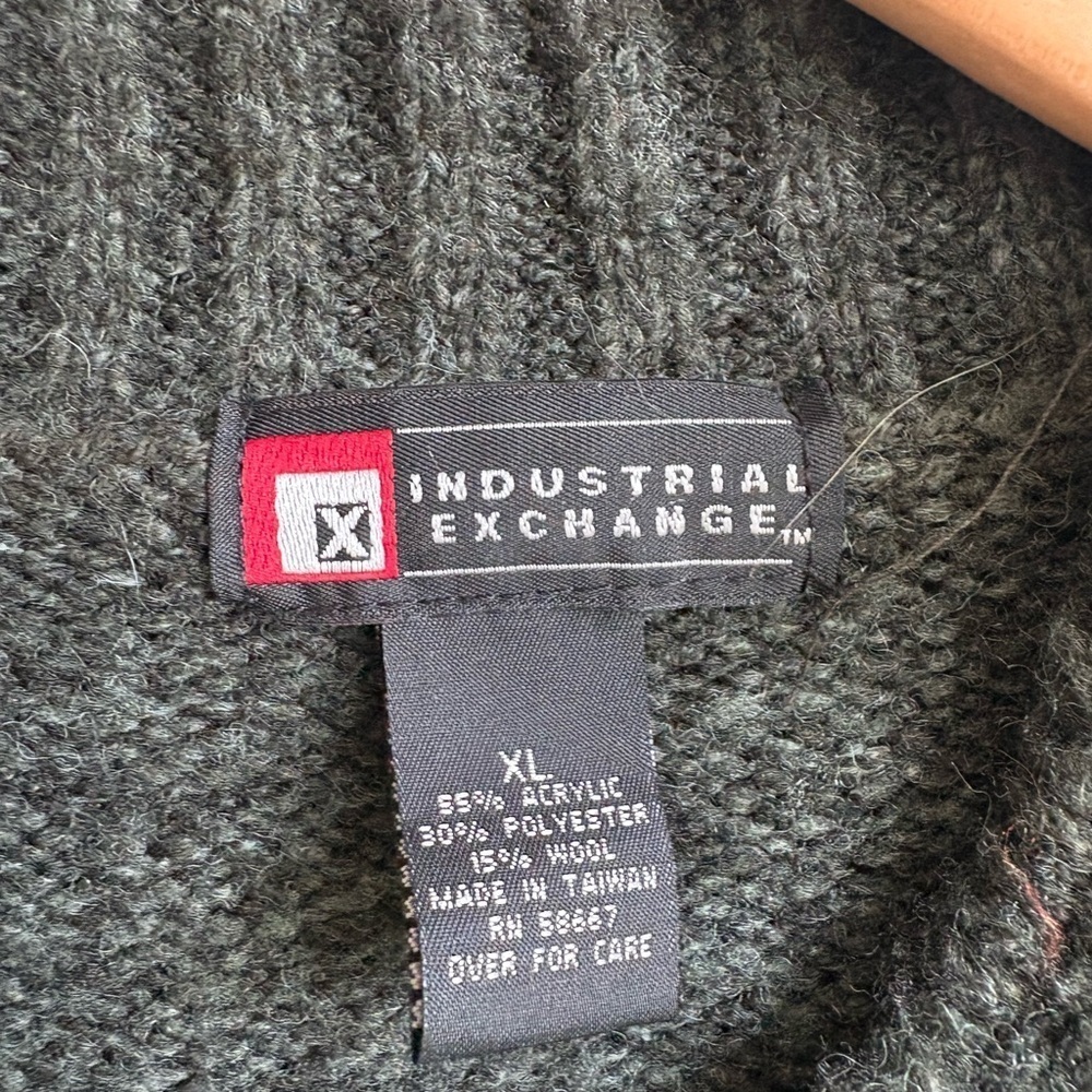 Vintage Industrial Exchange Half-Zip Nordic Sweater Men's XL Made in Taiwan - Picture 4 of 4